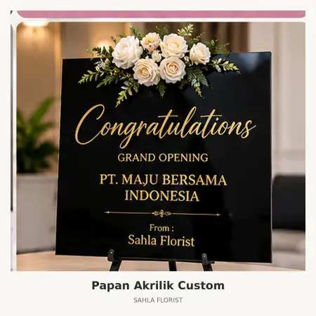 Papan Bunga Akrilik Siak